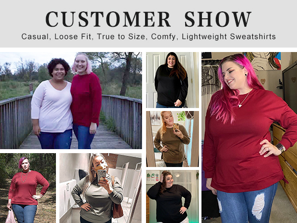 womens sweatshirts plus size