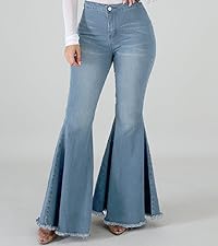 Light Wash Bell Bottom Jeans