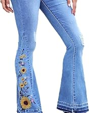 Flare Jeans Y2K Hippy Clothes for Women Jeans for Women Trendy Vintage Clothing Embellished Jeans