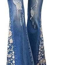  Bell Bottom Jeans Womens High Waisted Jeans Women''s Distressed Flare Jeans Bell Bottom Jeans