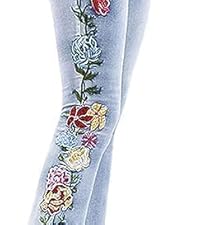 Vintage Bell Bottoms Floral Embroidered Jeans Plus Size Hippie Pants Butt Lifting Flared Pants