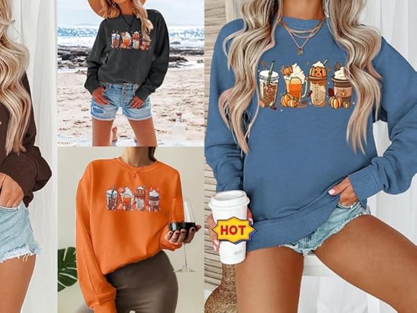 Fall Crewneck Sweatshirt Casual Street Style Sweatshirt Hocus Pocus Tops