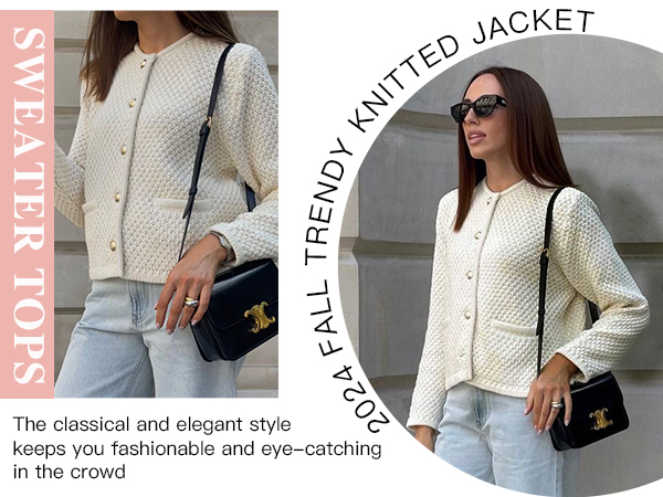 Waffle knit sweater jacket