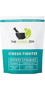 Stress Fighter Shower Steamers Aromatherapy by The Herbal Zen