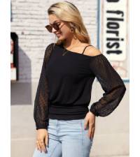 off the shoulder long sleeve top