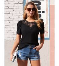 short sleeve lace top