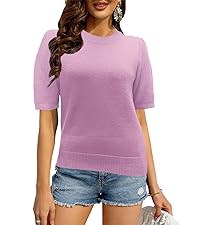 puff short sleeve sweater for women