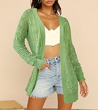 lightweight crochet summer cardigan sweater cover up for women