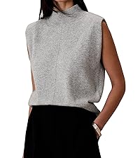 Women''s Mock Neck Sleeveless Sweater Vest 2024