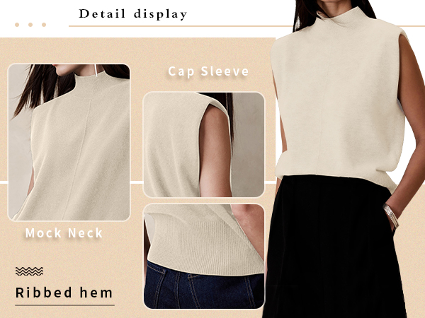 Loose fit cap sleeve casual tank top