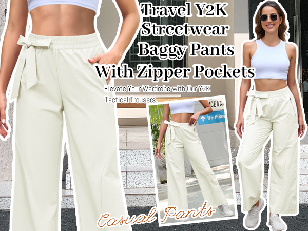 Y2K Trousers Wide Leg Pants