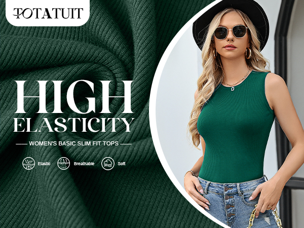 green tank tops for women