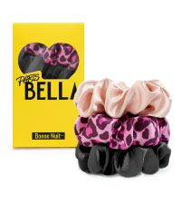 PARSIBELLA Glitter Satin Scrunchies