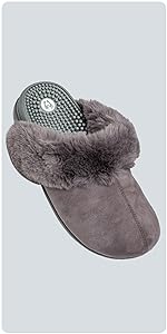 Grey women''s reflexology slippers