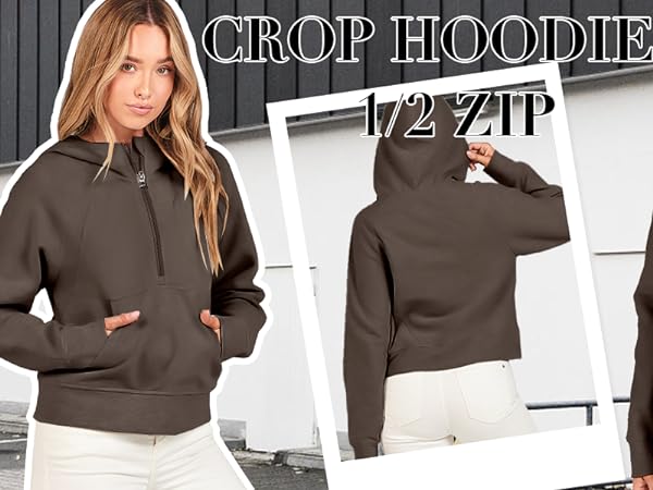 Women’s Hoodies Half Zip Pullover Sweatshirts