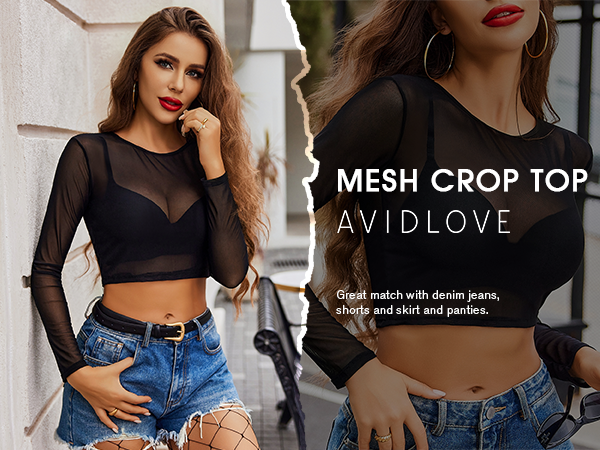 mesh crop top