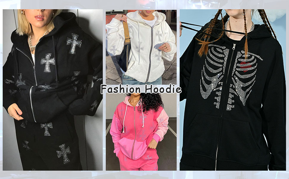 aesthetic hoodie zip up hoodie y2k hoodie for 90s teen girls women