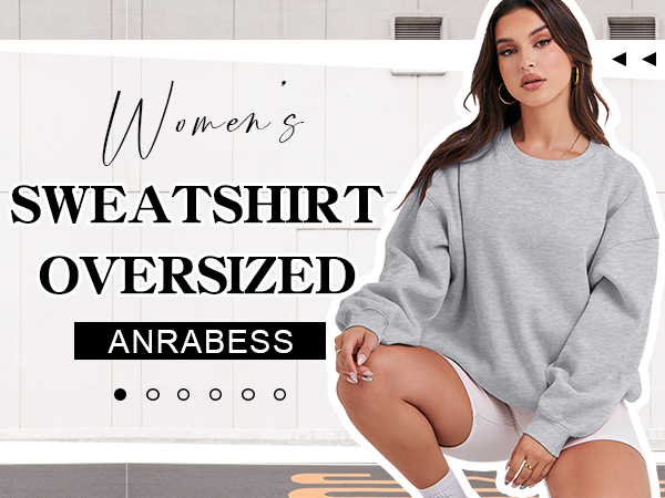 ANRABESS Oversized Sweatshirt Hoodie for Women