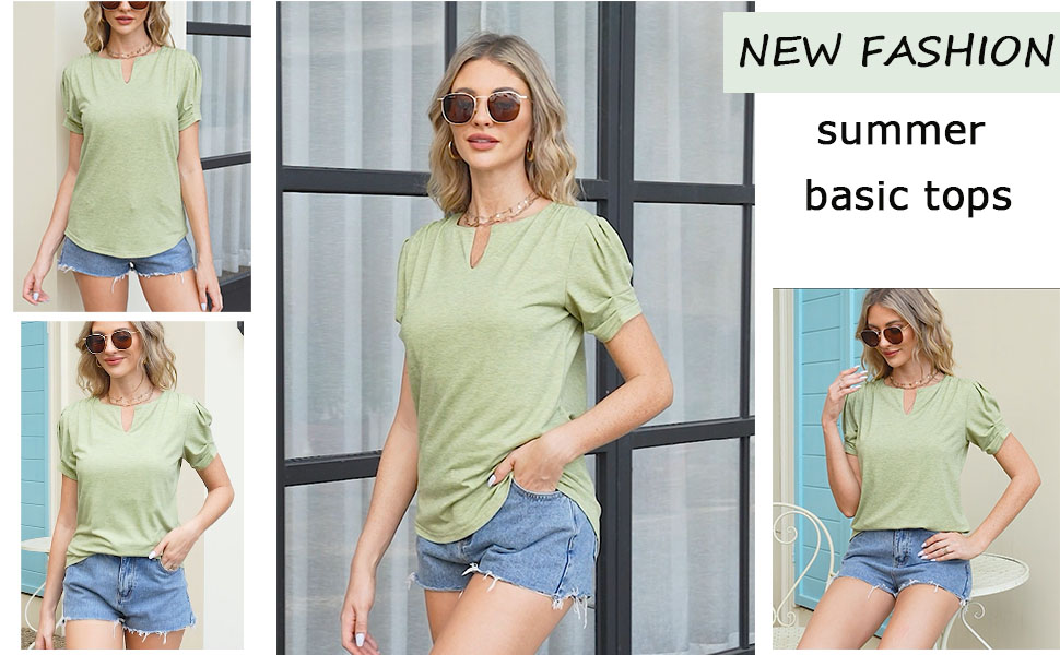 women short sleeve v neck t-shirts