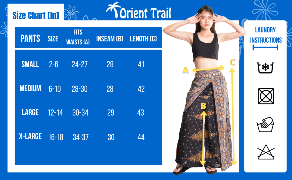 split leg pant new size chart