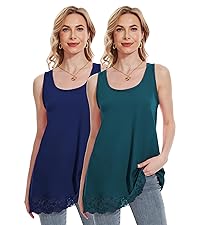 lace trim tank top long tank tops for women