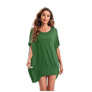 green oversized tshirt dress