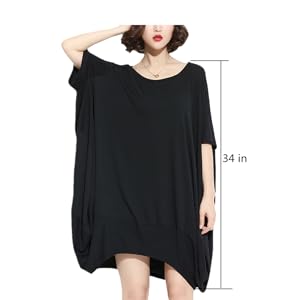 black oversized t shirt dress