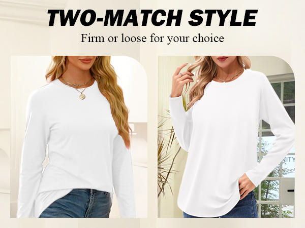 white long sleeve shirts for women