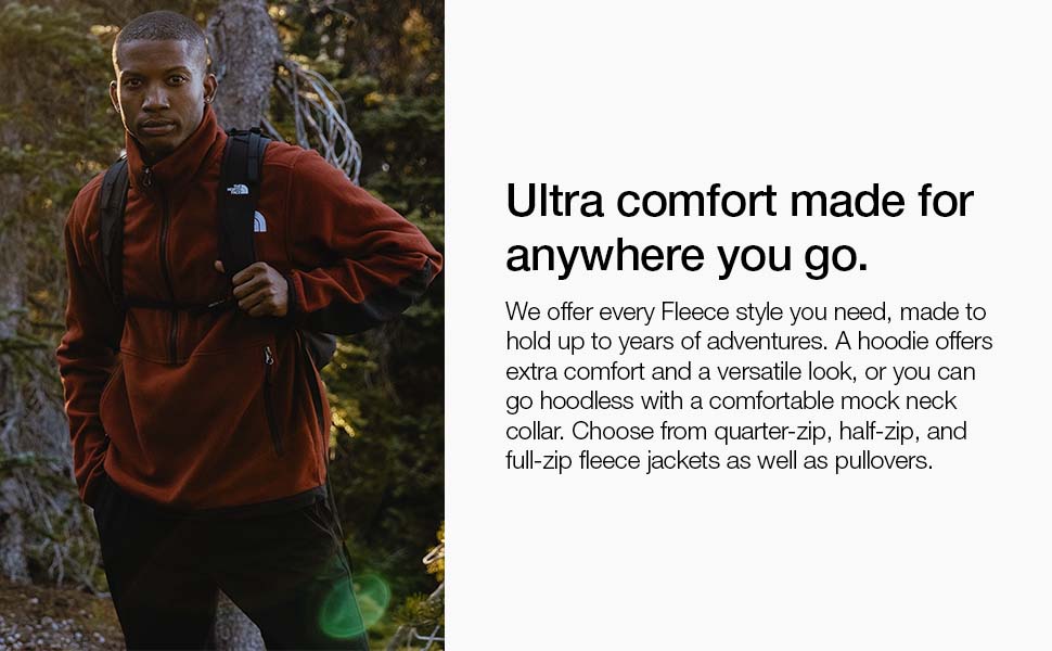 Ultra comfortable and offered in quarter-zip, half-zip and full-zip styles.