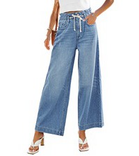 wide leg jeans for women elastic waist PAGHGBOOG