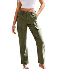 womens cargo pants casual high waisted PAGGAADGI