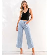 cropped jeans high waisted denim pants capri jeans cute casual trendy