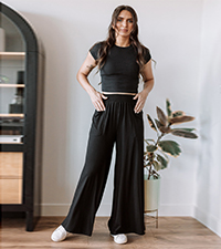 flowy wide leg lounge pants comfy palazzo slacks