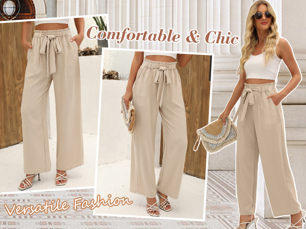 Palazzo Pants for Women,Wide Leg Pants woman,Flowy Pants for Women