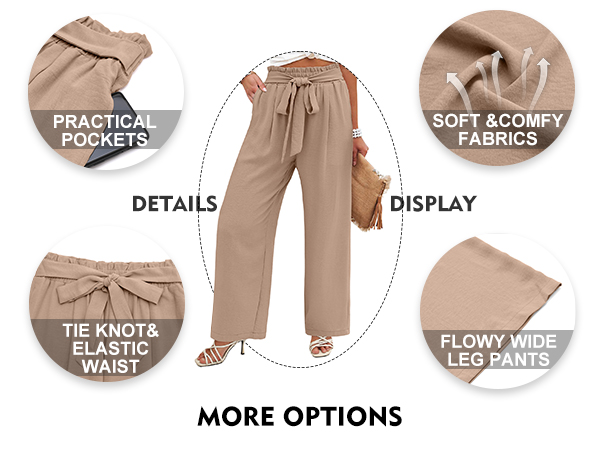 khaki pants for women,flowy pants for women,summer beach vacation holiday pants