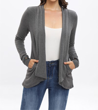 WOMENS CARDIGAN GREY