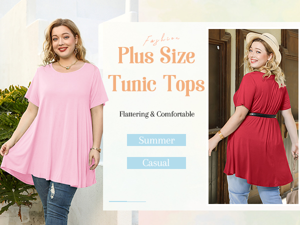 plus size tunic tops for women