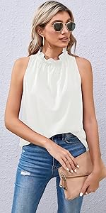 Halter Chiffon Tank Top