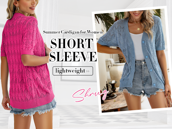 short sleeve cardigan