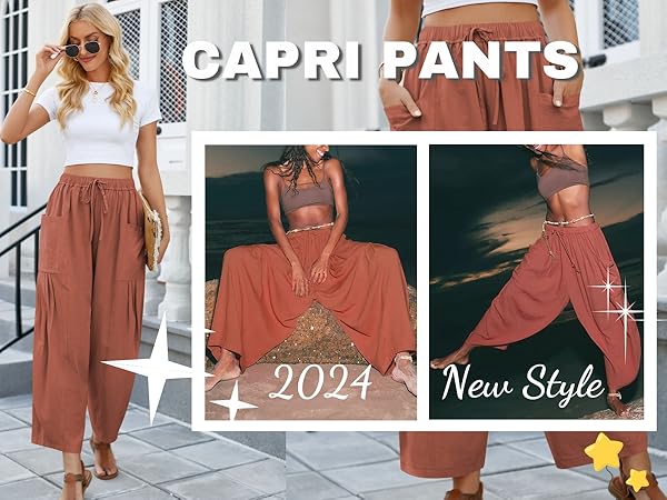 capri linen pant