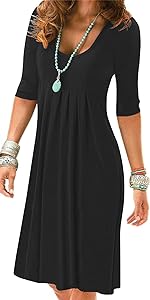 black summer casual dress