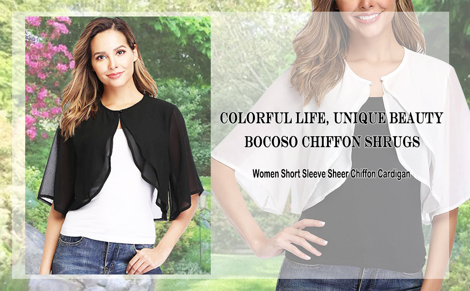 BOCOSO CHIFFON SHRUGS