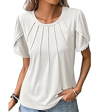 Pleated Shirt Tops