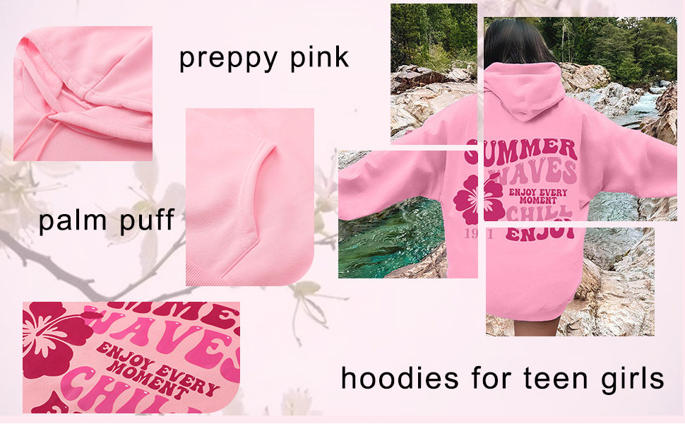 pink palm hoodies