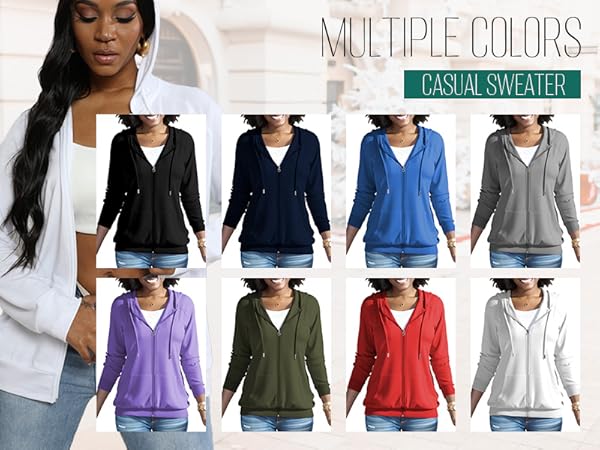 Women Zip Up Hoodies