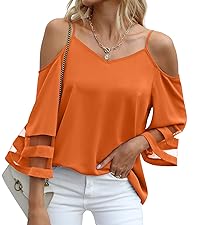 cold shoulder blouse for women