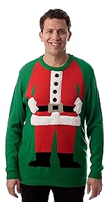 santa claus elves xmas christmas ugly sweater north pole tipsy