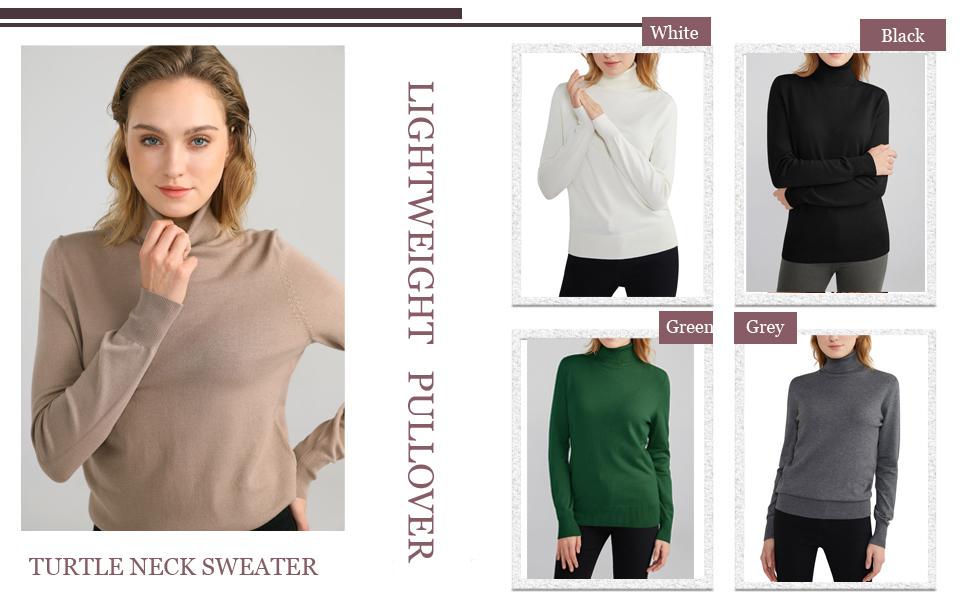 turtleneck sweater for women lightweight