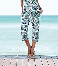 Printed Henley Capri Set