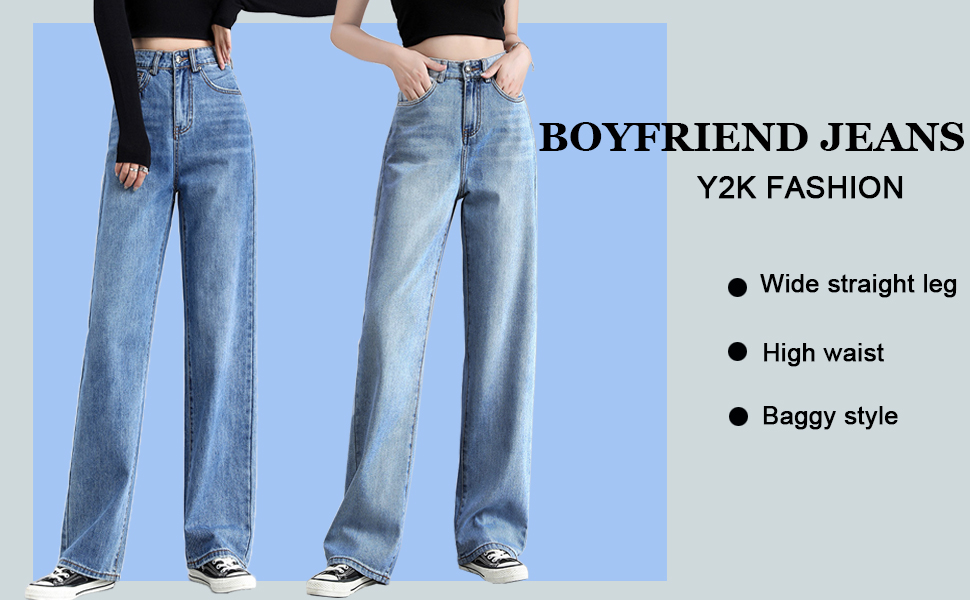 boyfriend jeans baggy high waisted